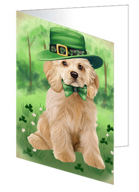 St. Patricks Day Irish Portrait Cocker Spaniel Dog Handmade Artwork Assorted Pets Greeting Cards and Note Cards with Envelopes for All Occasions and Holiday Seasons GCD76517