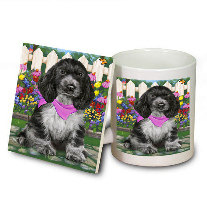 Spring Floral Cocker Spaniel Dog Mug and Coaster Set MUC52194