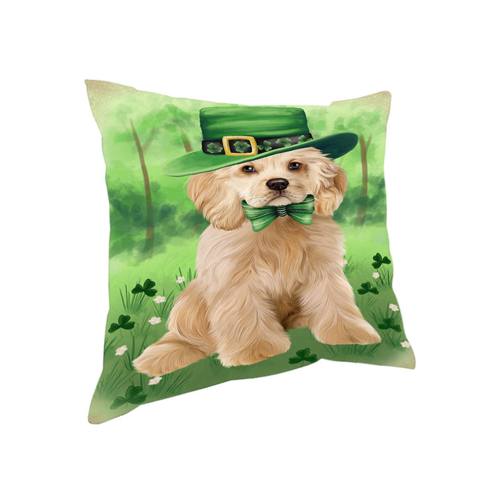 St. Patricks Day Irish Portrait Cocker Spaniel Dog Pillow PIL86116