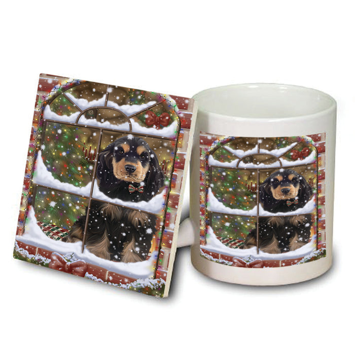 Please Come Home For Christmas Cocker Spaniel Dog Sitting In Window Mug and Coaster Set MUC53621