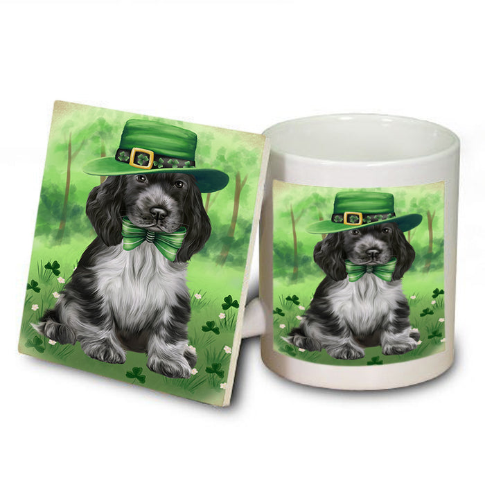 St. Patricks Day Irish Portrait Cocker Spaniel Dog Mug and Coaster Set MUC56994