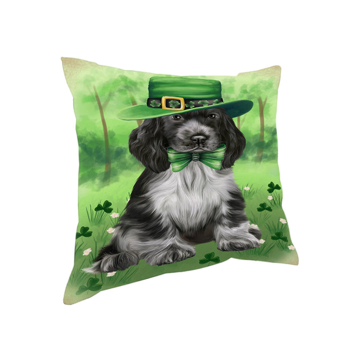 St. Patricks Day Irish Portrait Cocker Spaniel Dog Pillow PIL86120