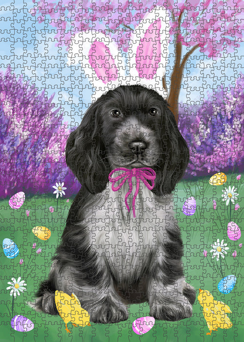 Easter Holiday Cocker Spaniel Dog Puzzle with Photo Tin PUZL95908