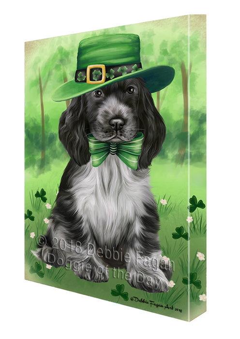 St. Patricks Day Irish Portrait Cocker Spaniel Dog Canvas Print Wall Art Décor CVS135458