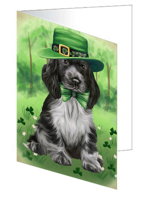 St. Patricks Day Irish Portrait Cocker Spaniel Dog Handmade Artwork Assorted Pets Greeting Cards and Note Cards with Envelopes for All Occasions and Holiday Seasons GCD76520