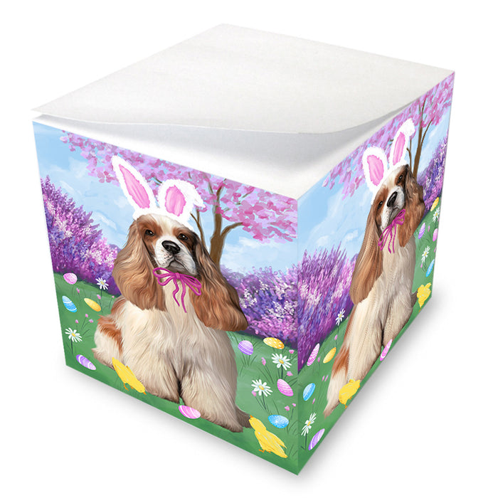Easter Holiday Cocker Spaniel Dog Note Cube NOC55015