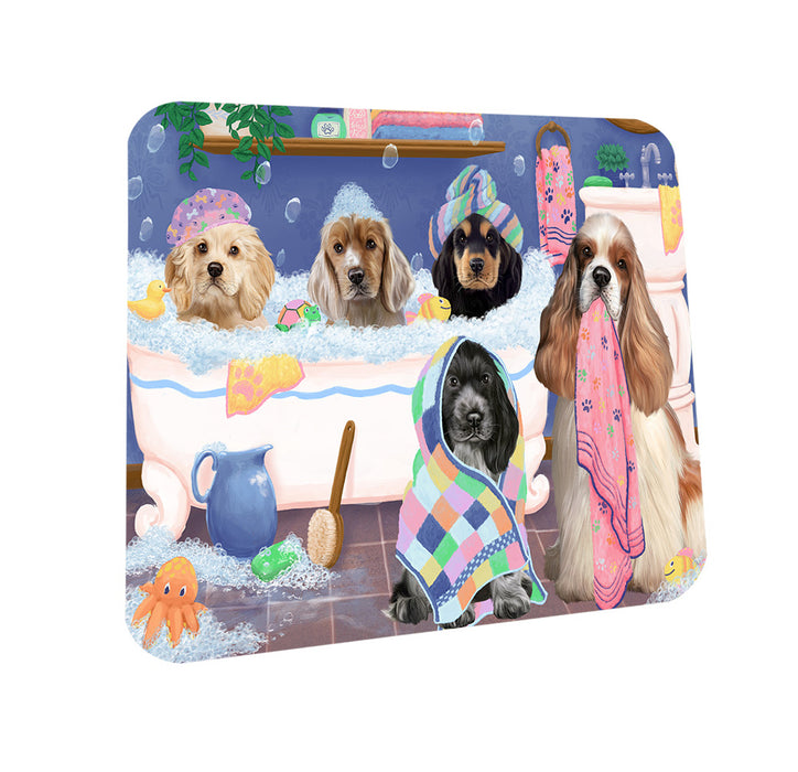 Rub A Dub Dogs In A Tub Cocker Spaniels Dog Coasters Set of 4 CST56741