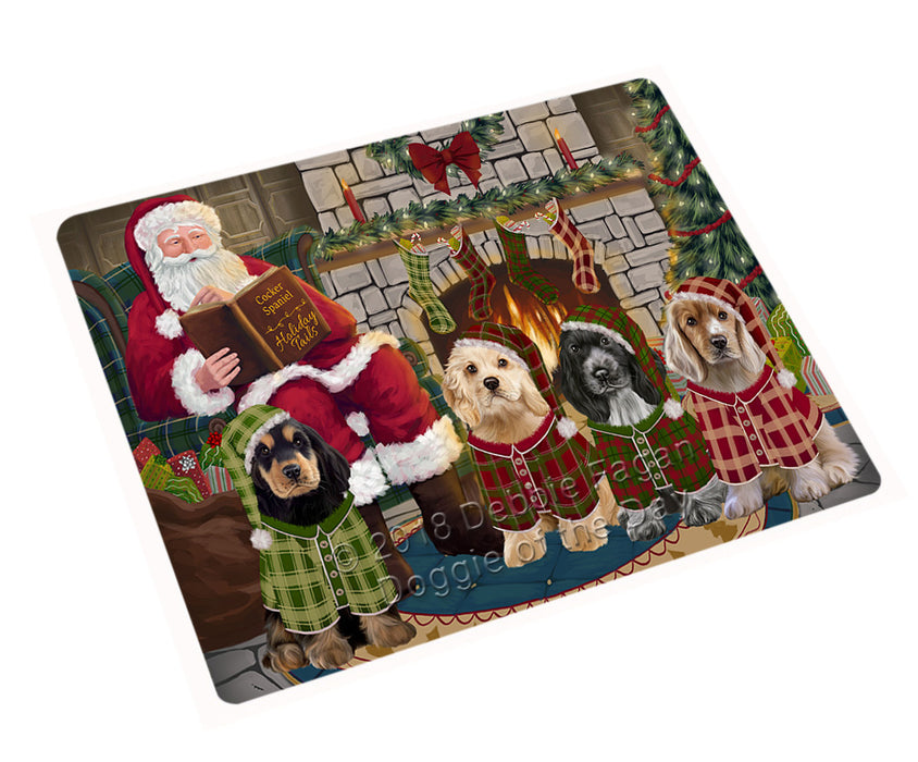 Christmas Cozy Holiday Tails Cocker Spaniels Dog Cutting Board C70494