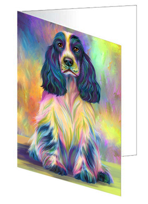 Paradise Wave Cocker Spaniel Dog Handmade Artwork Assorted Pets Greeting Cards and Note Cards with Envelopes for All Occasions and Holiday Seasons GCD72710
