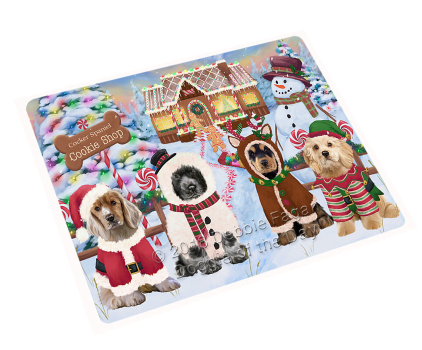 Holiday Gingerbread Cookie Shop Cocker Spaniels Dog Cutting Board C74322