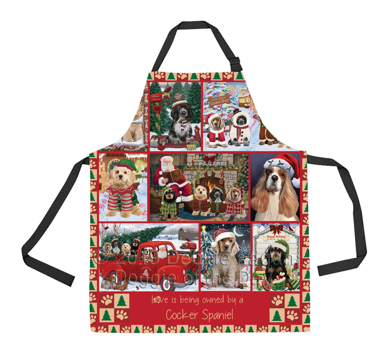 Love is Being Owned Christmas Cocker Spaniel Dogs Apron