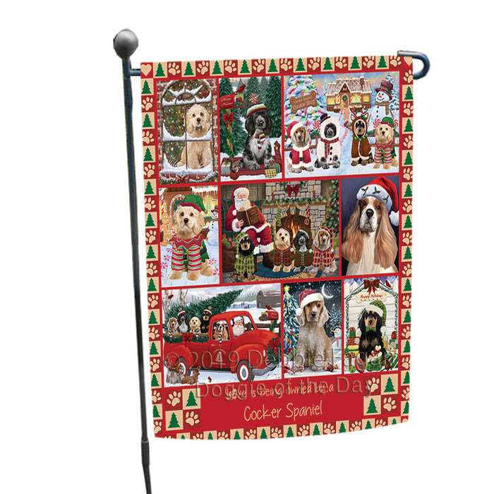 Love is Being Owned Christmas Cocker Spaniel Dogs Garden Flag GFLG65890