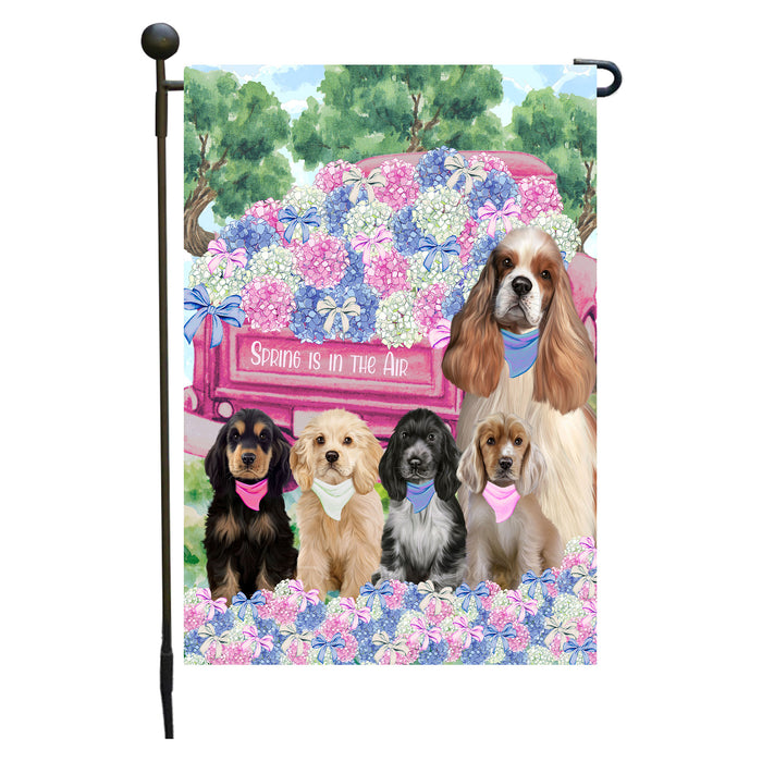 Cocker Spaniel Dogs Garden Flag: Explore a Variety of Personalized Designs, Double-Sided, Weather Resistant, Custom, Outdoor Garden Yard Decor for Dog and Pet Lovers