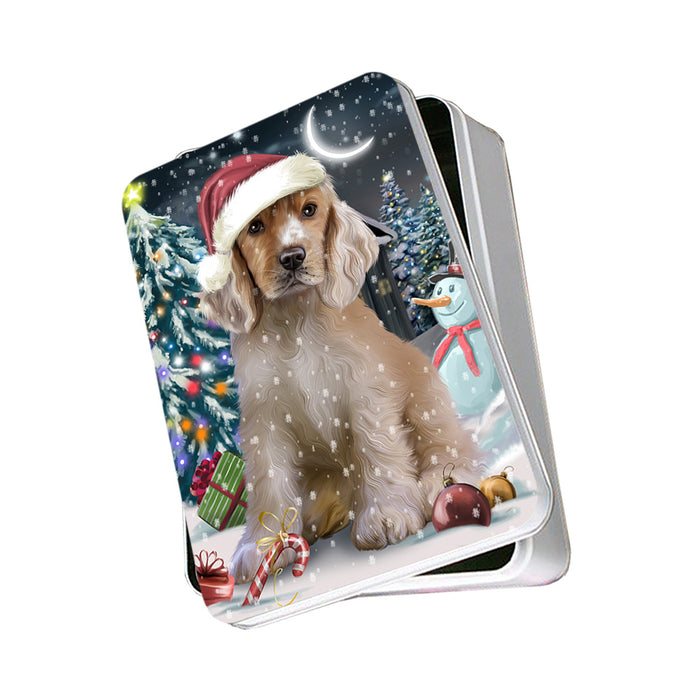 Have a Holly Jolly Cocker spaniel Dog Christmas Photo Storage Tin PITN51648