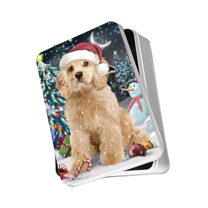 Have a Holly Jolly Cocker spaniel Dog Christmas Photo Storage Tin PITN51650