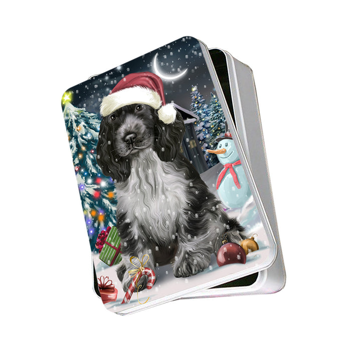 Have a Holly Jolly Cocker spaniel Dog Christmas Photo Storage Tin PITN51651