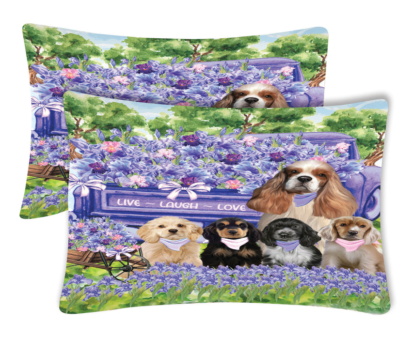 Cocker Spaniel Pillow Case: Explore a Variety of Personalized Designs, Custom, Soft and Cozy Pillowcases Set of 2, Pet & Dog Gifts