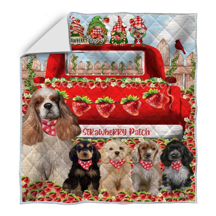 Cocker Spaniel Quilt, Explore a Variety of Bedding Designs, Bedspread Quilted Coverlet, Custom, Personalized, Pet Gift for Dog Lovers