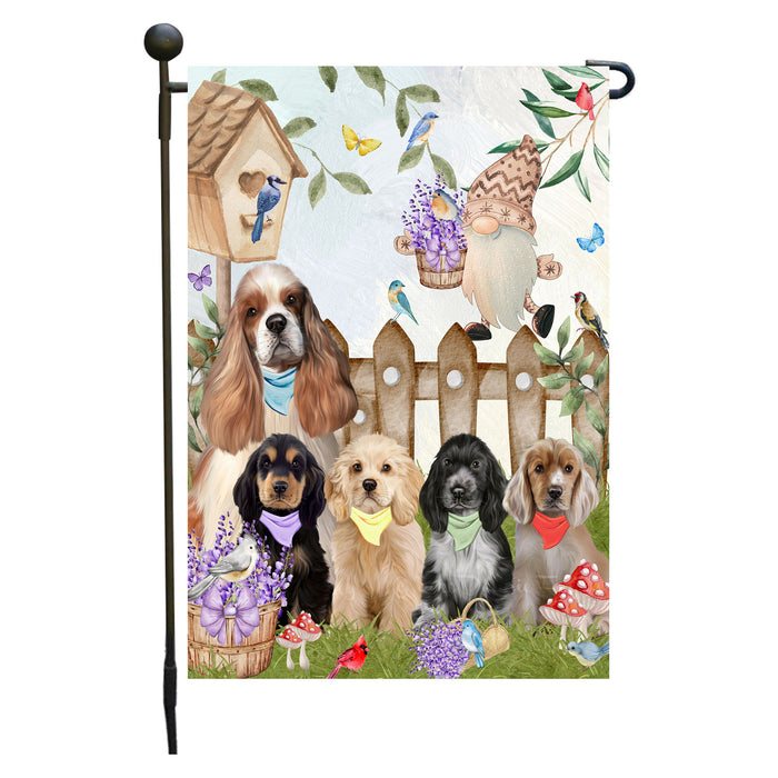 Cocker Spaniel Dogs Garden Flag: Explore a Variety of Designs, Custom, Personalized, Weather Resistant, Double-Sided, Outdoor Garden Yard Decor for Dog and Pet Lovers