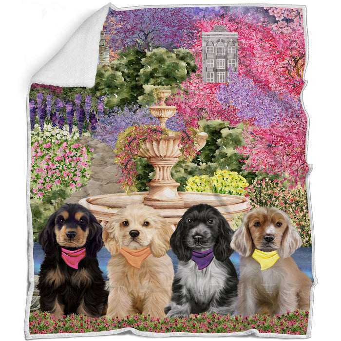Cocker Spaniel Bed Blanket, Explore a Variety of Designs, Personalized, Throw Sherpa, Fleece and Woven, Custom, Soft and Cozy, Dog Gift for Pet Lovers