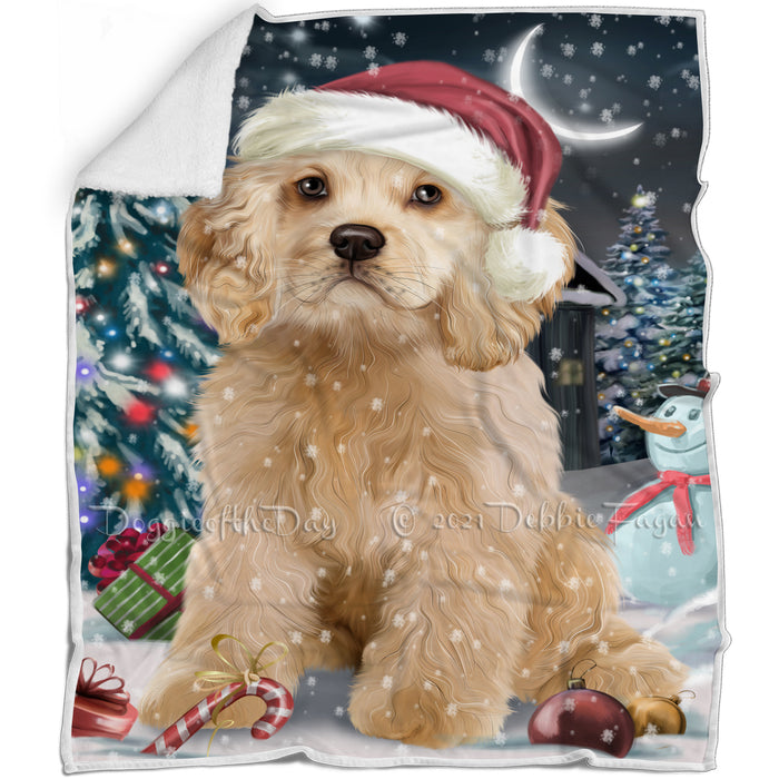 Have a Holly Jolly Cocker spaniel Dog Christmas Blanket BLNKT81606
