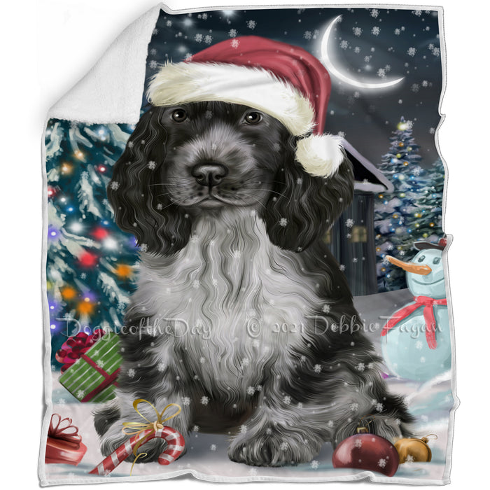 Have a Holly Jolly Cocker spaniel Dog Christmas Blanket BLNKT81615