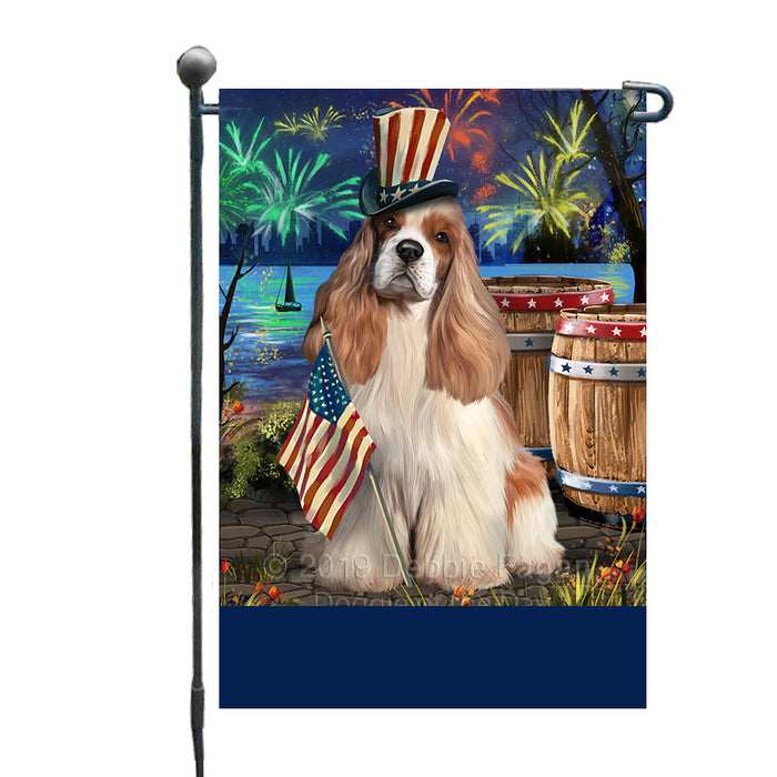 Personalized 4th of July Firework Cocker Spaniel Dog Custom Garden Flags GFLG-DOTD-A57889