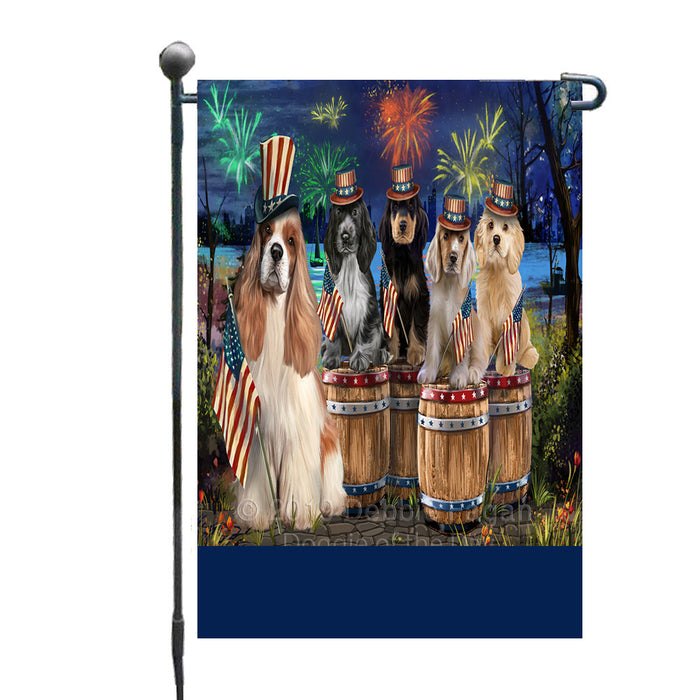 Personalized 4th of July Firework Cocker Spaniel Dogs Custom Garden Flags GFLG-DOTD-A57890
