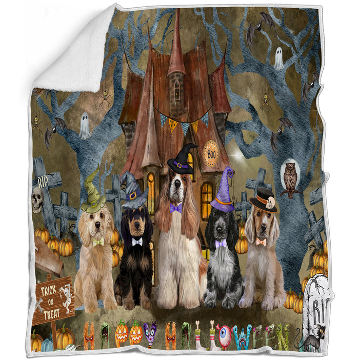 Cocker Spaniel Blanket: Explore a Variety of Custom Designs, Bed Cozy Woven, Fleece and Sherpa, Personalized Dog Gift for Pet Lovers