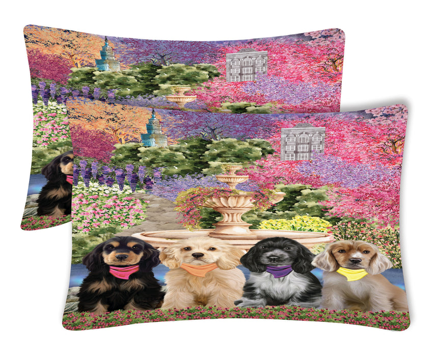 Cocker Spaniel Pillow Case, Soft and Breathable Pillowcases Set of 2, Explore a Variety of Designs, Personalized, Custom, Gift for Dog Lovers