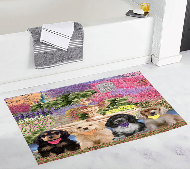 Cocker Spaniel Personalized Bath Mat, Explore a Variety of Custom Designs, Anti-Slip Bathroom Rug Mats, Pet and Dog Lovers Gift