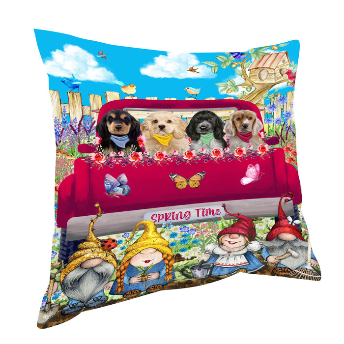 Cocker Spaniel Throw Pillow: Explore a Variety of Designs, Custom, Cushion Pillows for Sofa Couch Bed, Personalized, Dog Lover's Gifts