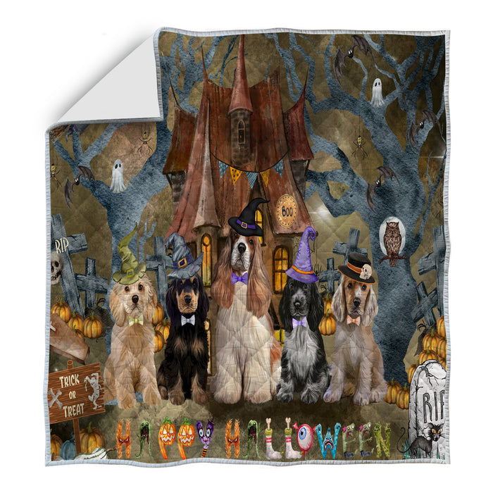 Cocker Spaniel Quilt: Explore a Variety of Bedding Designs, Custom, Personalized, Bedspread Coverlet Quilted, Gift for Dog and Pet Lovers