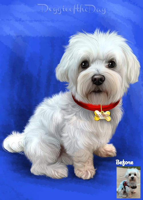 Digital Painting PERSONALIZED PET PORTRAIT! Custom Pet Dog or Cat Art