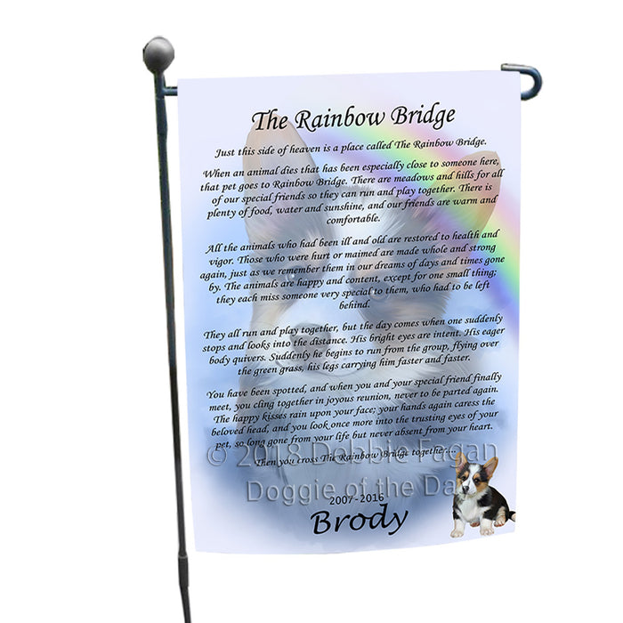 Rainbow Bridge Corgi Dog Garden Flag GFLG56166