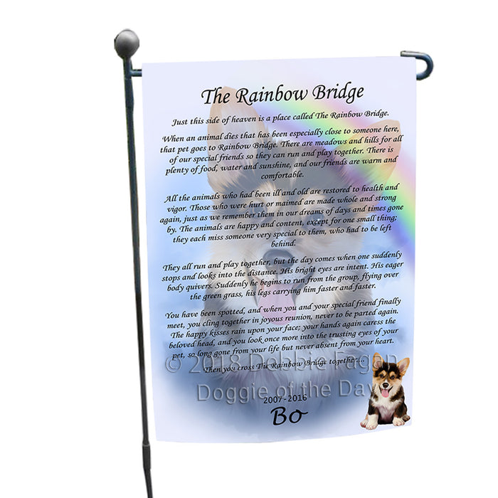 Rainbow Bridge Corgi Dog Garden Flag GFLG56167