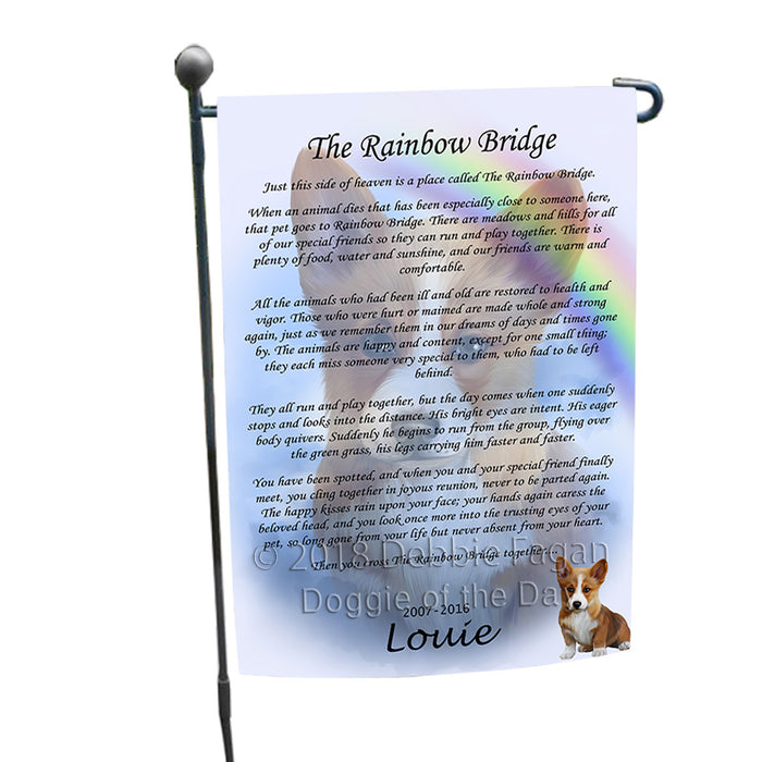 Rainbow Bridge Corgi Dog Garden Flag GFLG56168