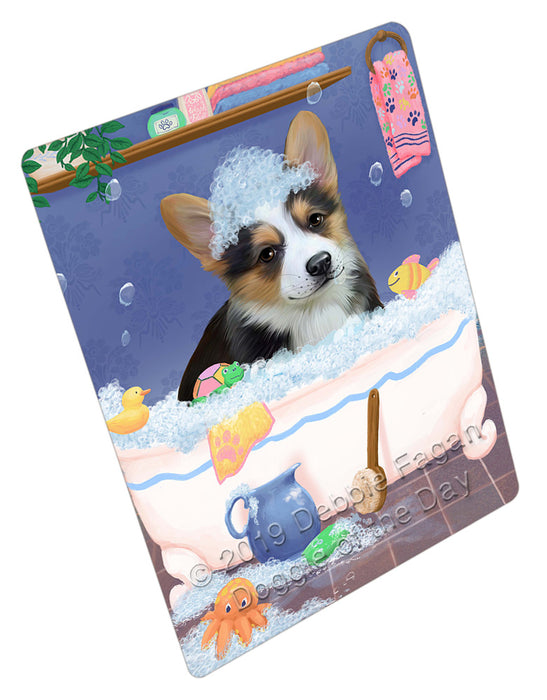 Rub A Dub Dog In A Tub Corgi Dog Cutting Board - For Kitchen - Scratch & Stain Resistant - Designed To Stay In Place - Easy To Clean By Hand - Perfect for Chopping Meats, Vegetables, CA81682