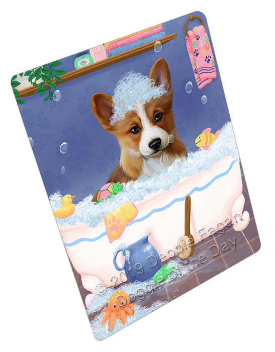Rub A Dub Dog In A Tub Corgi Dog Cutting Board - For Kitchen - Scratch & Stain Resistant - Designed To Stay In Place - Easy To Clean By Hand - Perfect for Chopping Meats, Vegetables, CA81684