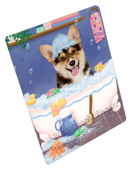 Rub A Dub Dog In A Tub Corgi Dog Cutting Board - For Kitchen - Scratch & Stain Resistant - Designed To Stay In Place - Easy To Clean By Hand - Perfect for Chopping Meats, Vegetables, CA81688