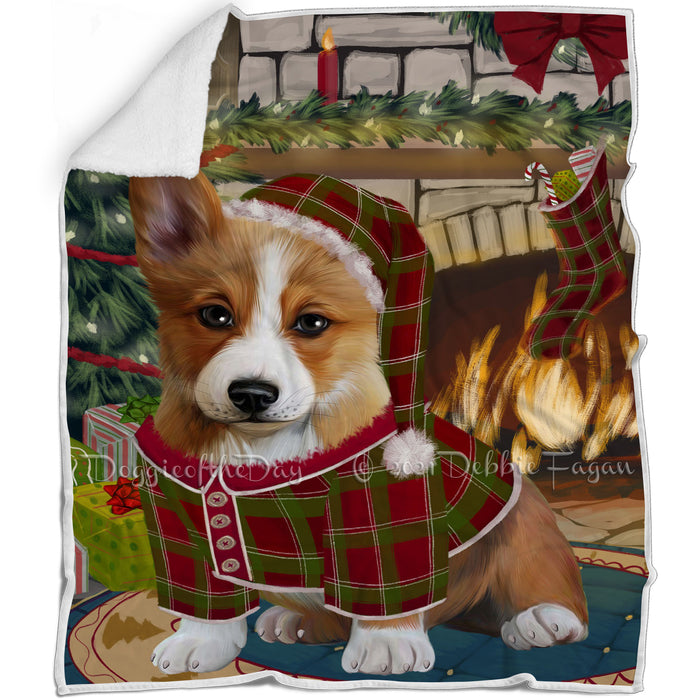 The Stocking was Hung Corgi Dog Blanket BLNKT117012