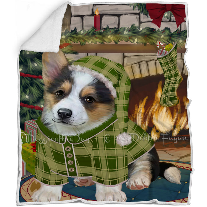 The Stocking was Hung Corgi Dog Blanket BLNKT117039