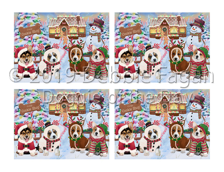 Holiday Gingerbread Cookie Corgi Dogs Placemat