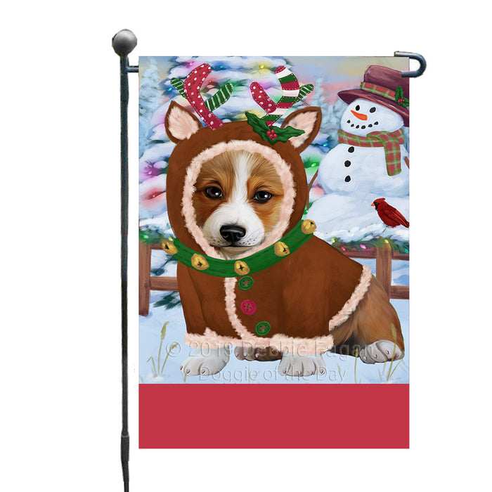 Personalized Gingerbread Candyfest Corgi Dog Custom Garden Flag GFLG64023