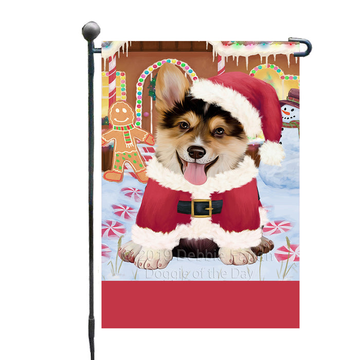 Personalized Gingerbread Candyfest Corgi Dog Custom Garden Flag GFLG64024