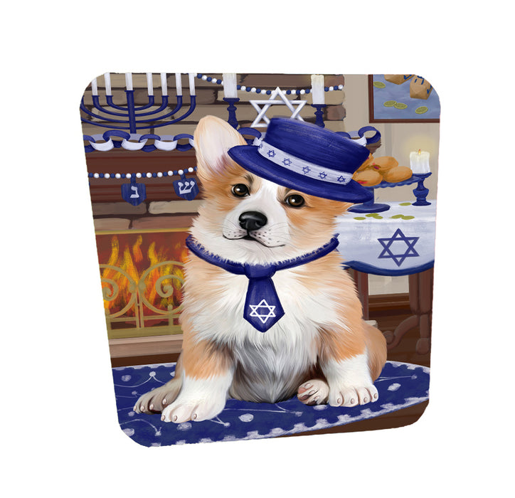 Happy Hanukkah Family Cocker Spaniel Dogs Coasters Set of 4 CSTA57625