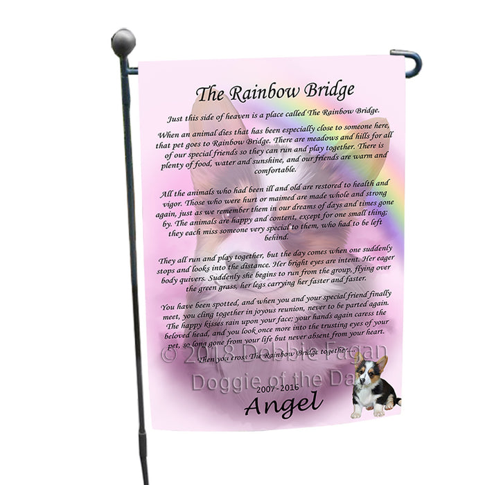 Rainbow Bridge Corgi Dog Garden Flag GFLG56169