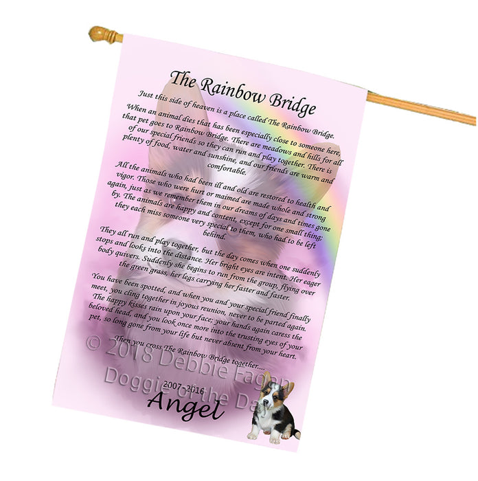 Rainbow Bridge Corgi Dog House Flag FLG56305