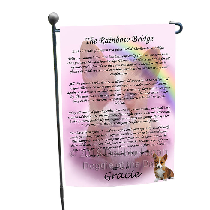 Rainbow Bridge Corgi Dog Garden Flag GFLG56171