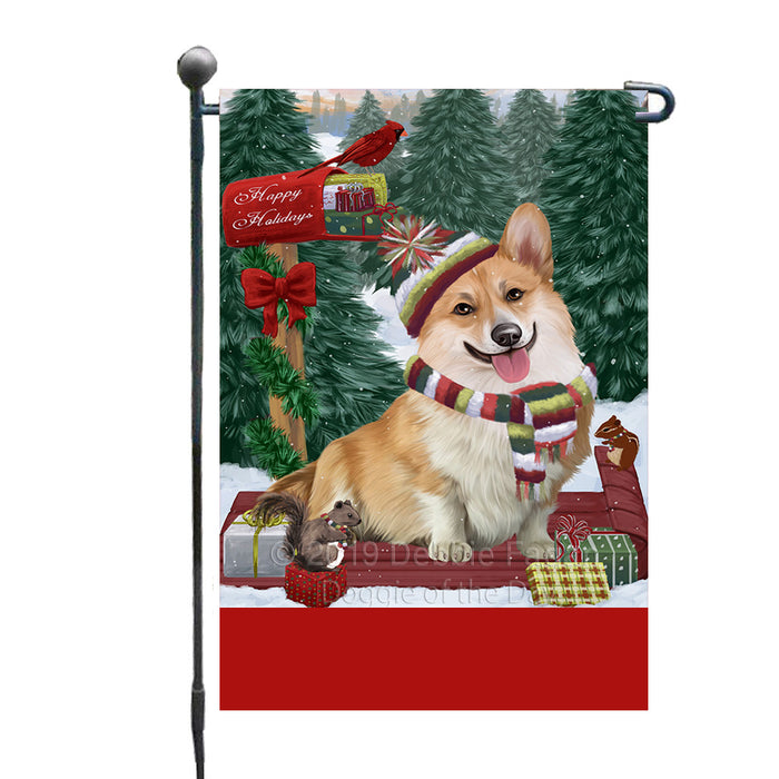 Personalized Merry Christmas Woodland Sled  Corgi Dog Custom Garden Flags GFLG-DOTD-A61571